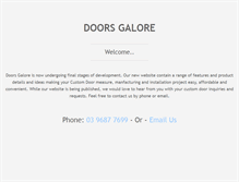 Tablet Screenshot of doorsgalore.com.au